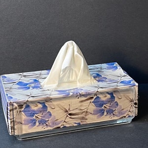 Vintage 1980s Lucite Tissue Box Holder