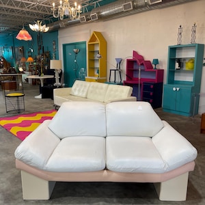 Vintage 1980s Post Modern Love Seat or Sofa
