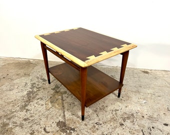 Walnut Lane Acclaim End Table With Signature Dovetail Inlay Design by Andre Bus
