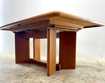 Vintage 90s Danish Modern Teak Dining Table by Ansager
