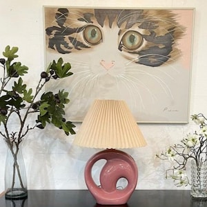 Vintage Mid Century Modern 1960s Cat Portrait