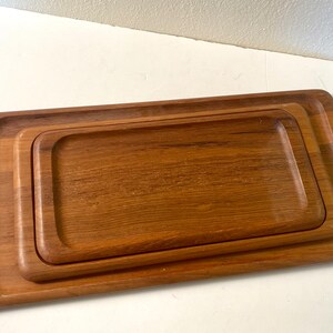 Vintage 60s Trio of Danish Teak Nesting Serving Trays by Digsmed