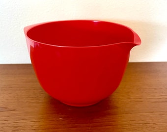 Vintage Red Rosti Mepal Service 3 Liter Denmark Melmac Melamine Mixing Bowl