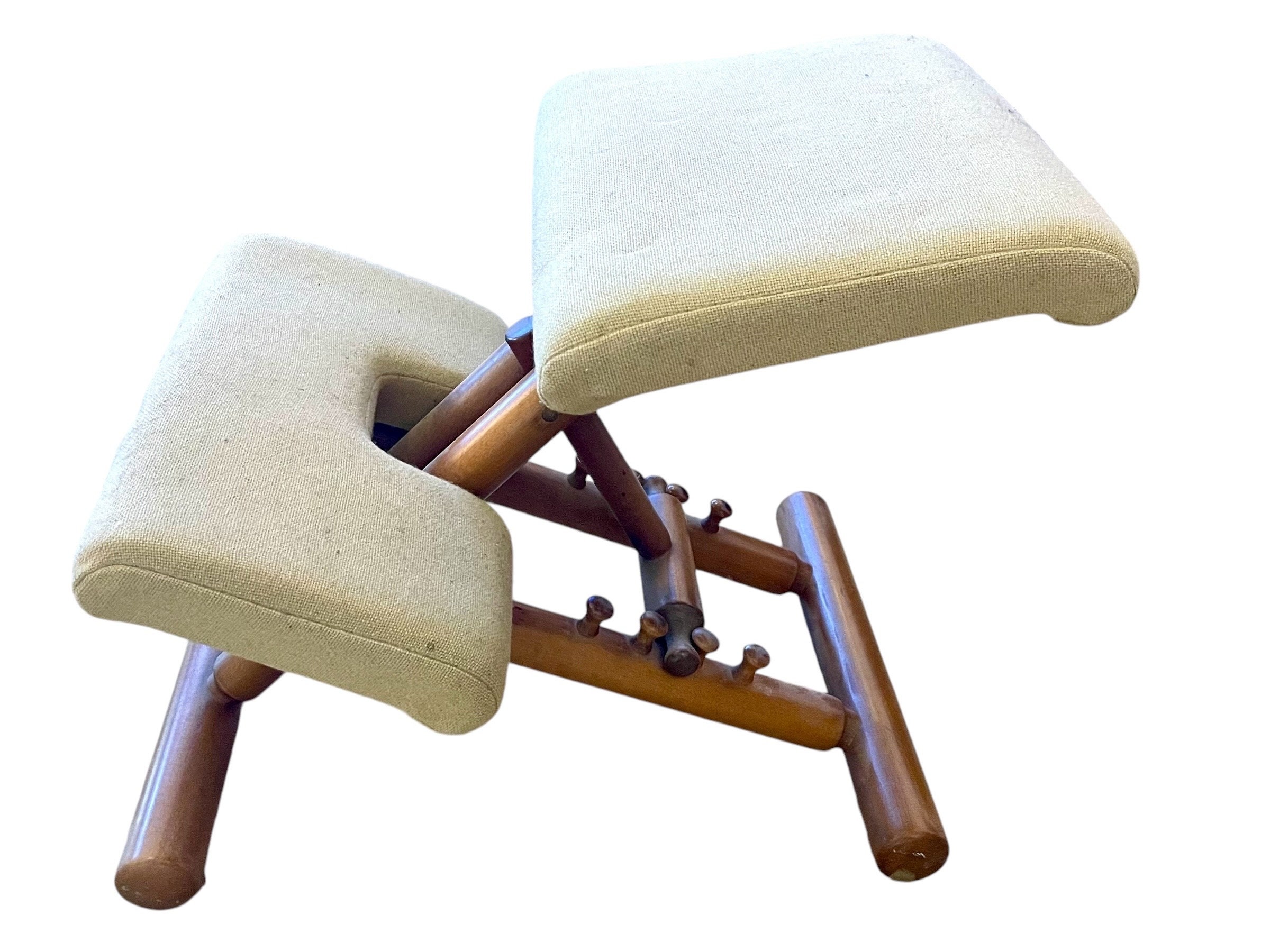 Vintage 1980s Danish Modern Multi Balans Kneeling Stool by Peter