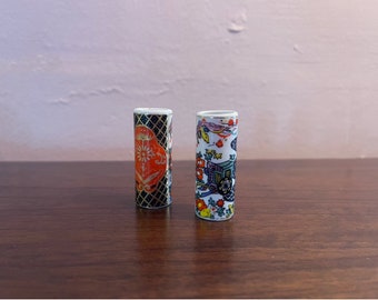 Japanese Modern Pair of Ceramic Mini Vases