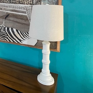Vintage Palm Beach Regency Faux Bamboo Lamp