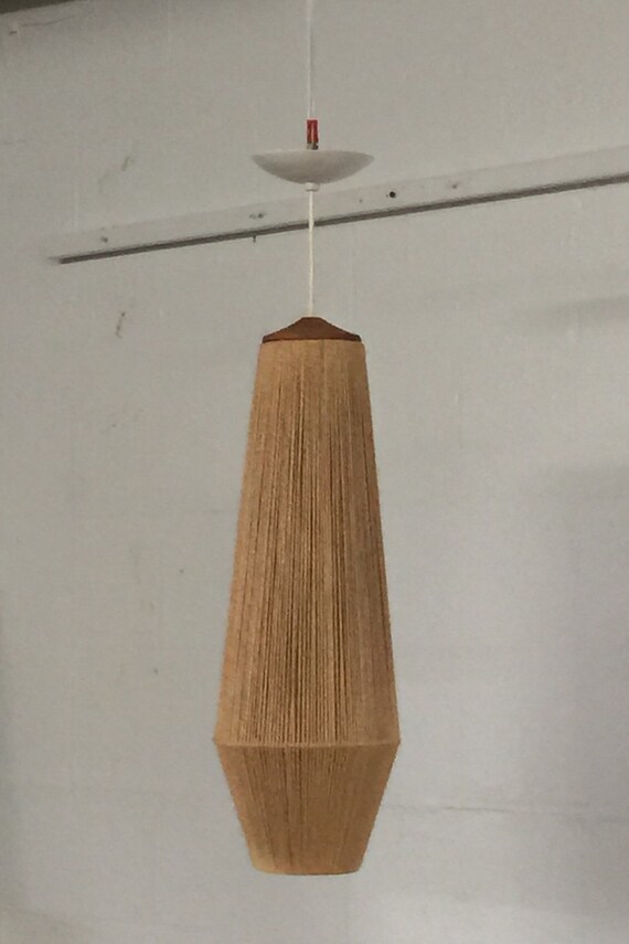 Vintage Mid Century Modern 1960s Danish Modern Fog Morup Hanging Swag Lamp