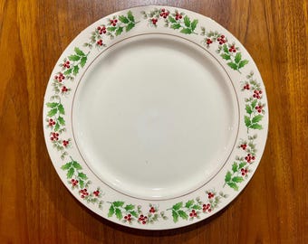 Vintage 1990s Gibson Designs Christmas Harmony Christmas Charm Set of Four Chop Plates