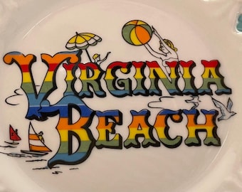Vintage Ceramic Decorative Souvenir Dish From Virginia Beach