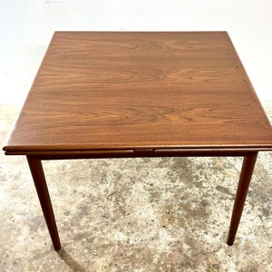 Vintage 50s Danish Modern Square Teak Dining Table