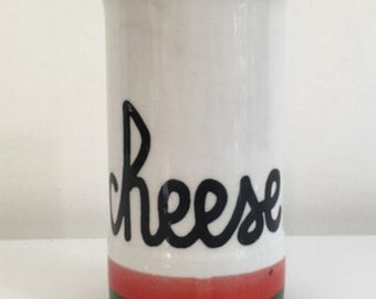Vintage 1980s Mid Century Modern Ceramic Cheese Shaker By Baldelli for The Cellar