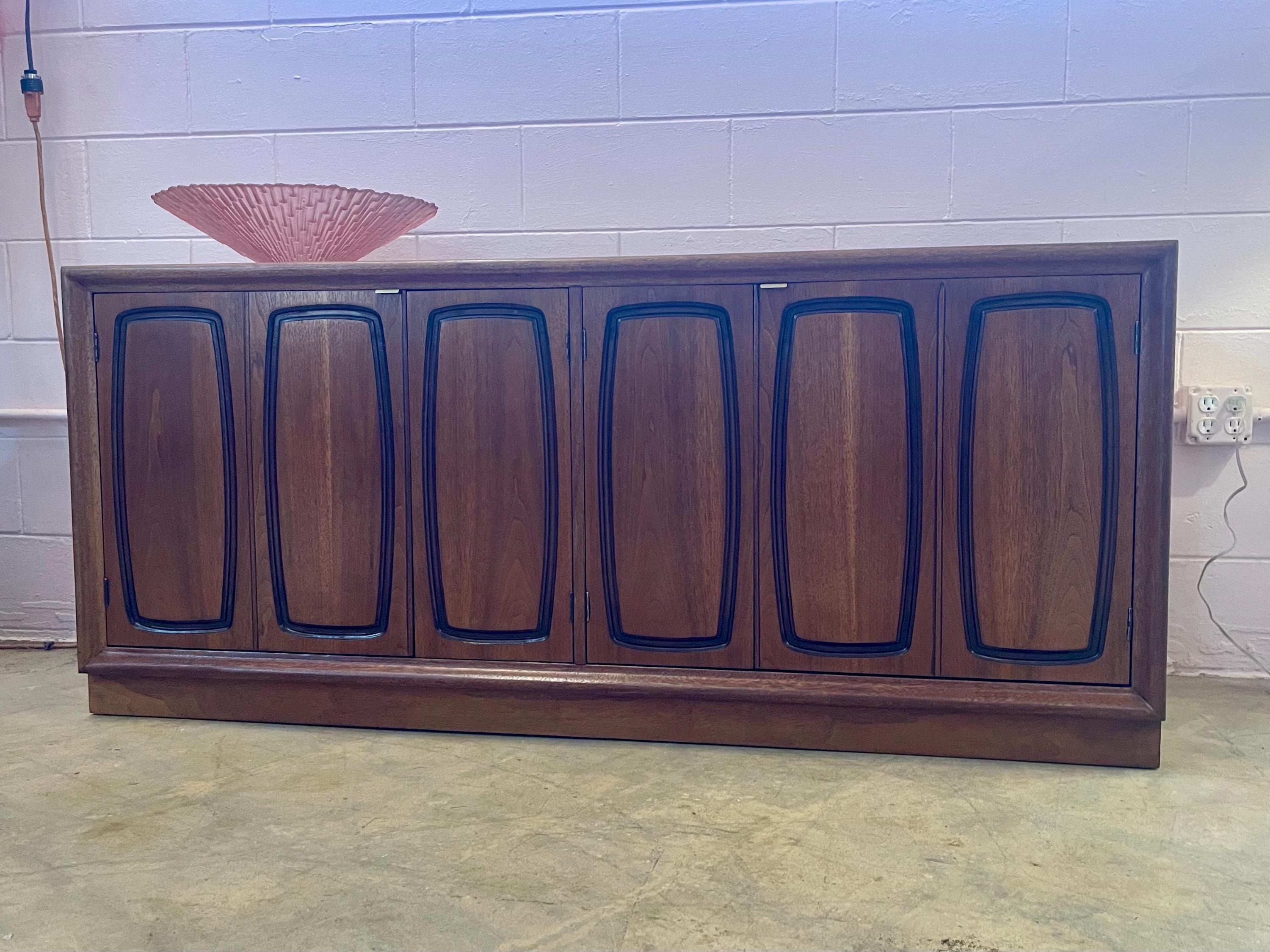 Vintage 70s Broyhill Premier Emphasis Walnut Crendaza or Sideboard