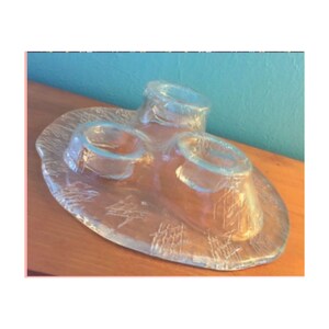 Vintage Scandinavian Mid Century Modern Volcano Votive CandleHolder By Pertti Kallioien For Meri Lasi