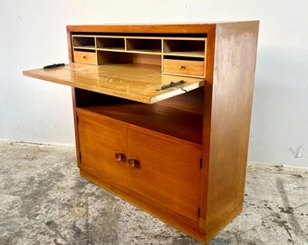 Vintage 1960s Teak Secretary Cabinet
