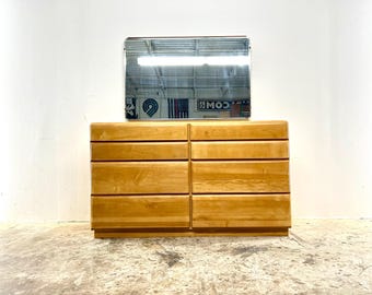 Vintage 1950s Birch 8-Drawer Dresser, Mid Century Modern Stardust by Forest Furniture