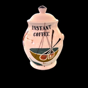Vintage 1950’s Hand Painted Coffee Canister by Patio