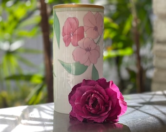 Vintage 1980s Ceramic Floral Vase by Hutschenreuther Leonard Paris Decor Topkapi