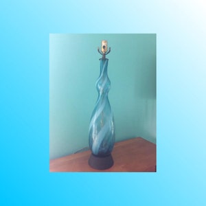 Vintage 1960s Mid Century Murano Glass Table Lamp