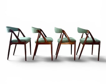 Vintage 1950s Danish Modern Set of Four Kai Kristiansen Model #31 Dining Chairs