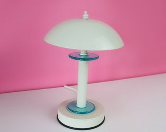 Vintage 80s Mod Mushroom Table Lamp