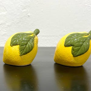 Vintage Lemon Salt + Pepper Shakers