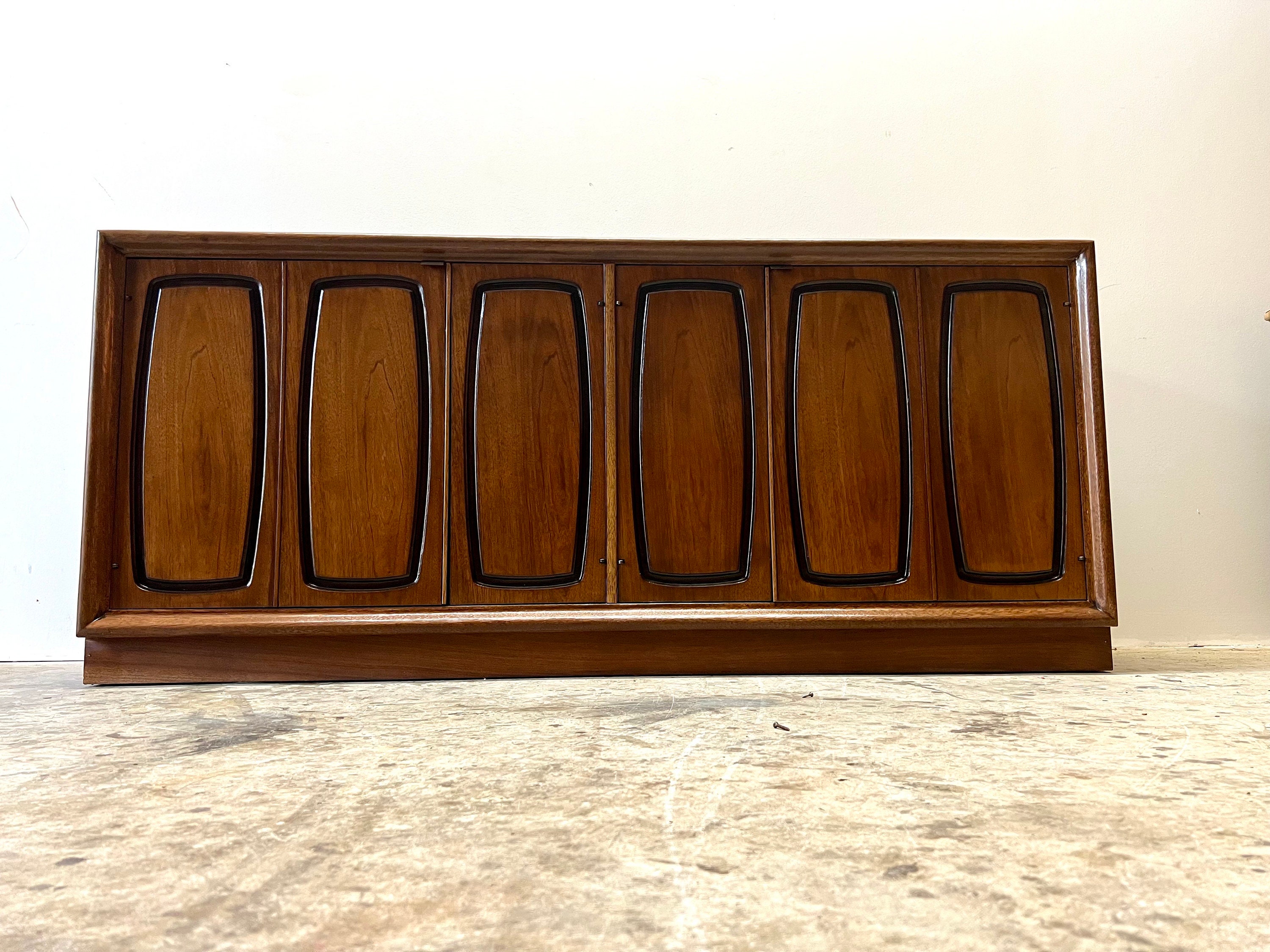 Vintage 70s Broyhill Premier Emphasis Walnut Crendaza or Sideboard