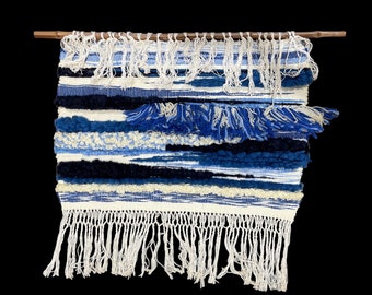 Vintage 1970s Mid Century Modern Woven Wallhanging