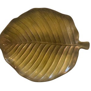 Tropical Modern Ceramic Palm Leaf Charger Serving Plate