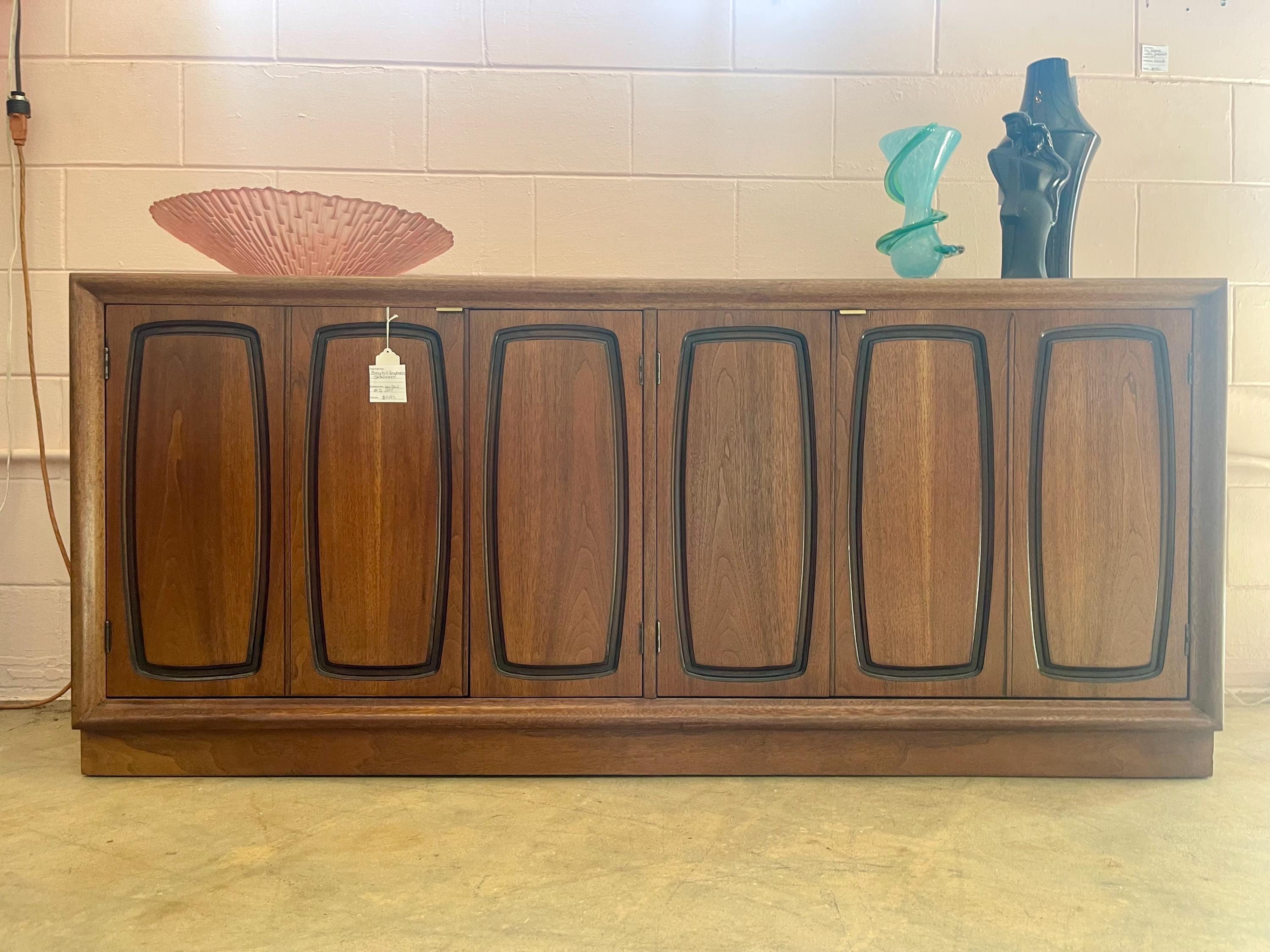 Vintage 70s Broyhill Premier Emphasis Walnut Crendaza or Sideboard