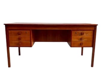 Midcentury Danish Teak Desk by Domino Mobler, 1960s - Etsy
