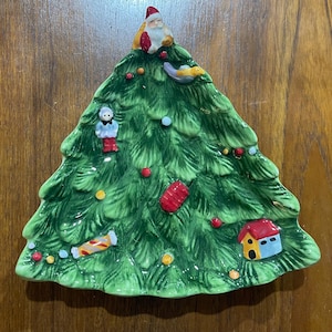 Vintage Whimsical Christmas Tree Candy Dish by Spode