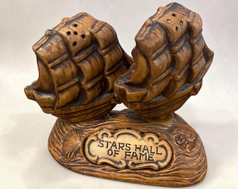 Vintage Clipper Ship Salt and Pepper Shakers by Treasure Craft