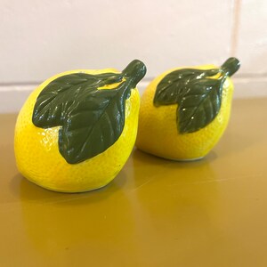 Vintage 70s Ceramic Lemon Salt & Pepper Set