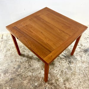 Vintage 70s Danish Modern Square Teak Dining Table