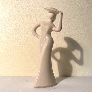 Vintage 1980s Ceramic Dancing Women Figurine