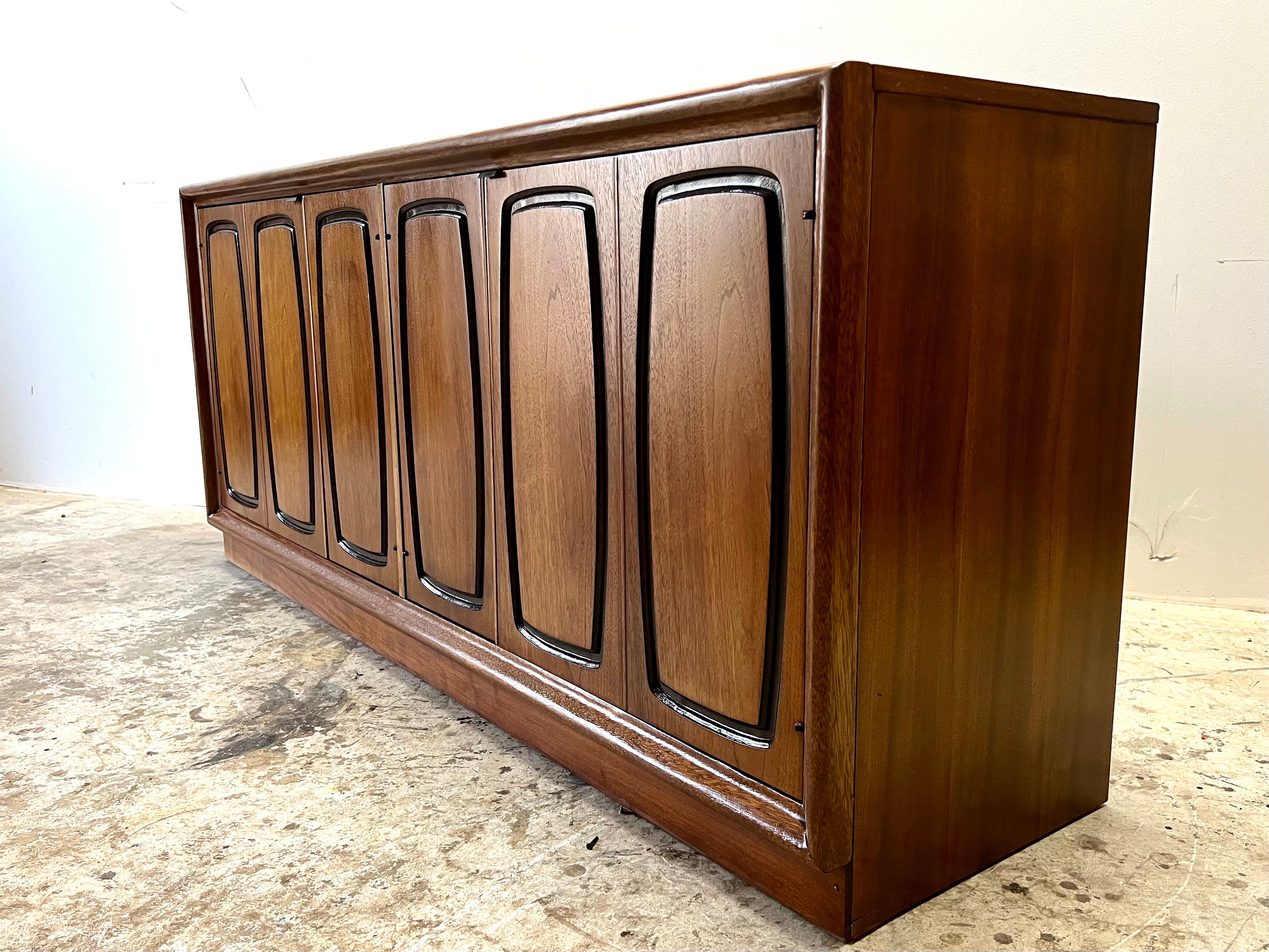 Vintage 70s Broyhill Premier Emphasis Walnut Crendaza or Sideboard