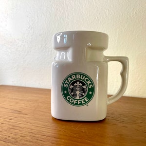 Vintage Starbucks Green Siren Logo 10oz Hotjo White Coffee Cup