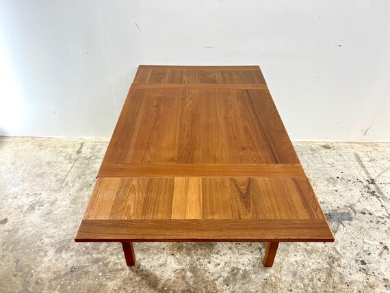 Denmark teak テーブル Vintage 70s Danish Modern Square Teak Dining Table - Etsy