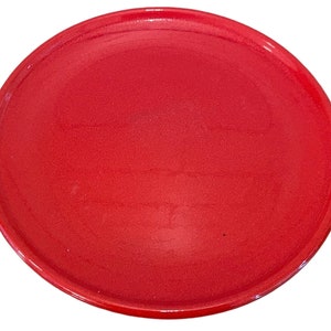 Vintage 80s Set of 8 Waechtersbach Red Dinner Plates