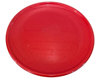 Vintage 80s Set of 8 Waechtersbach Red Dinner Plates