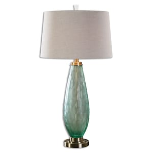 Sea Green Glass Lamp