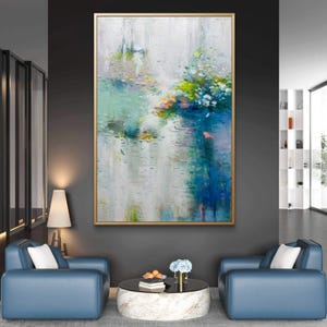 Custom Hand Painted Impressionist Water Lily Pond Oil Painting: Tranquil Landscape Wall Art