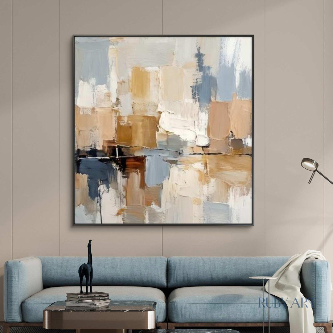 Abstract Landscape Oil Painting | Textured Palette Knife Cityscape ...