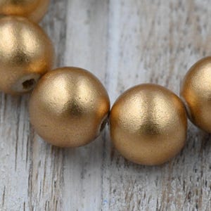 Metallic Rich Gold Wood Beads