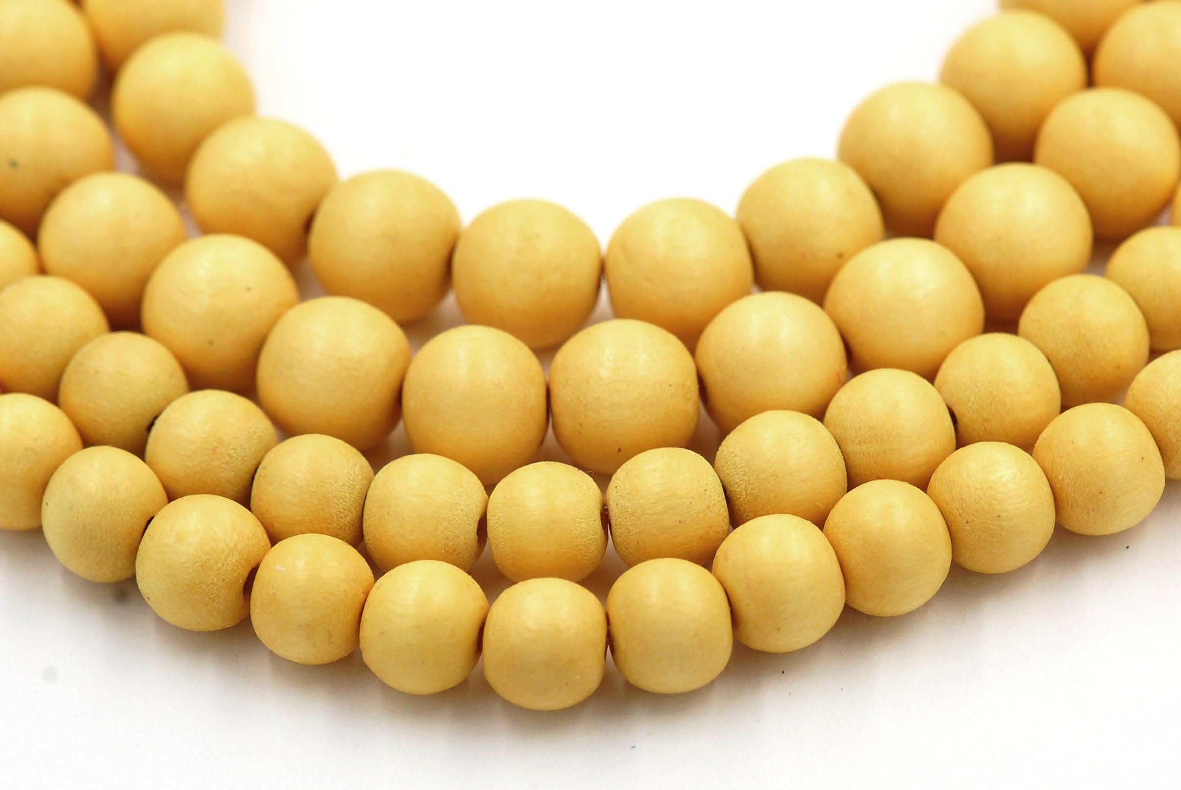 Yellow Color Katdana Beads Pack Of 10