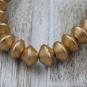 Metallic Rich Gold Wood Beads