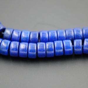 Synthetic Turquoise Beads Strands, Blue Heishi Beads, Dyed, Flat Round/Disc