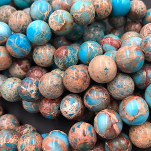 Pale Turquoise Impression Jasper Kralen 10 mm rond -15,5 kralen