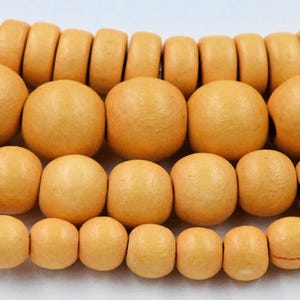 Sunflower Yellow Beads 6mm 8mm 10mm Round 8mm Rondelle Yellow Wood beads -16 inch strand