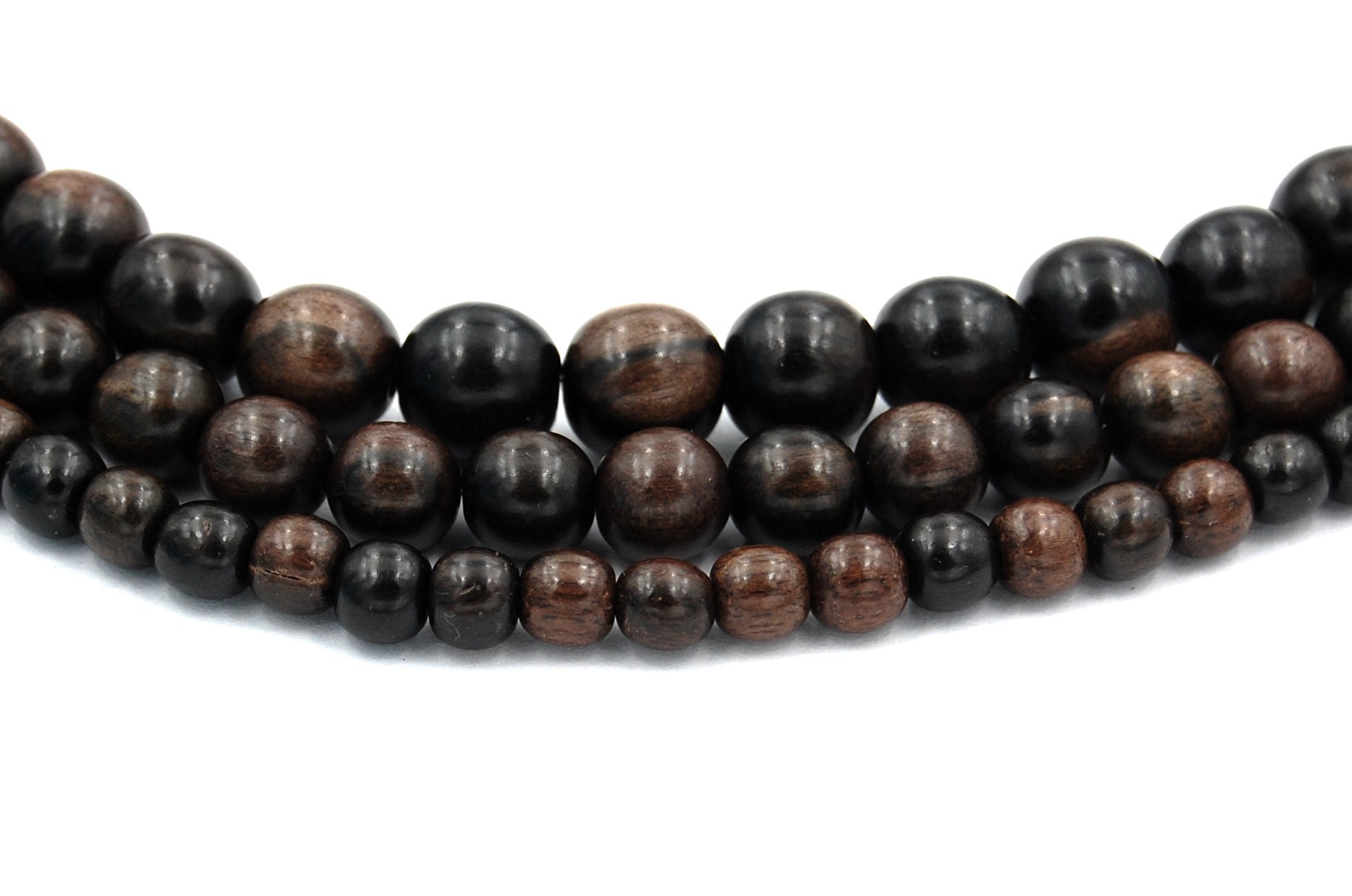 Ebony Wood Beads 4mm 6mm 8mm 10mm 12mm 15mm Ebony Etsy UK
